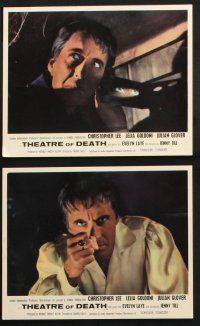 1e121 THEATRE OF DEATH 8 color English FOH LCs '67 Christopher Lee, great horror images!