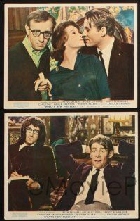 1e229 WHAT'S NEW PUSSYCAT 5 color English FOH LCs '65 Woody Allen, Peter O'Toole, Schneider!
