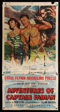 1f602 ADVENTURES OF CAPTAIN FABIAN 3sh '51 art of steroided Errol Flynn & sexy Micheline Presle!