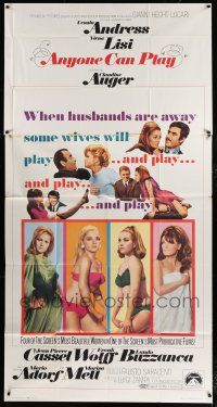 1f608 ANYONE CAN PLAY 3sh '68 sexiest near-naked Ursula Andress, Virna Lisi, Claudine Auger & Mell