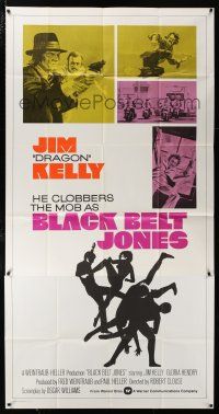 1f616 BLACK BELT JONES int'l 3sh '74 Jim Dragon Kelly, Scatman Crothers, kung fu silhouette art!