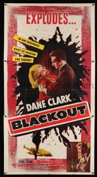 1f618 BLACKOUT 3sh '54 Dane Clark & Belinda Lee in one desperate night of passion & terror!