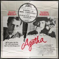 1f118 AGATHA int'l 6sh '79 Dustin Hoffman, Vanessa Redgrave as Christie, magnifying glass image!