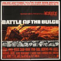 1f122 BATTLE OF THE BULGE 6sh '66 Henry Fonda, Robert Shaw, cool Jack Thurston tank art, Cinerama!