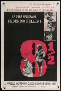 1f287 8 1/2 Argentinean R60s Federico Fellini classic, Marcello Mastroianni & Claudia Cardinale!