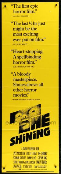 1f030 SHINING door panel '80 Stephen King & Stanley Kubrick horror masterpiece, Jack Nicholson