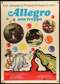 1f432 ALLEGRO NON TROPPO Italian 1p '76 Bruno Bozzetto, great wacky cartoon artwork!