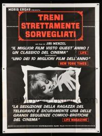 1f054 CLOSELY WATCHED TRAINS Italian 2p R70s Ostre Sledovane Vlaky, classic coming-of-age comedy!