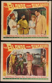 1g924 BLONDE FROM SINGAPORE 2 LCs '41 Leif Erikson, Florence Rice, pulse-pounding intrigue!