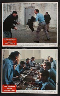 1g935 ESCAPE FROM ALCATRAZ 2 LCs '79 Clint Eastwood fighting Fischer as Wolf, in cafeteria w/ Ward!