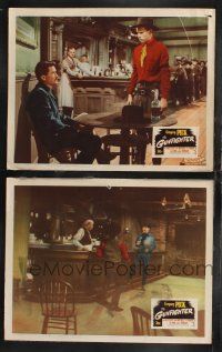 1g943 GUNFIGHTER 2 LCs '50 Gregory Peck as Johnny Ringo, Karl Malden, Skip Homeier, Richard Jaeckel!