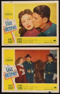 1g958 LAST OUTPOST 2 LCs '51 w/ close-up of Ronald Reagan & Rhonda Fleming, Bruce Bennet!