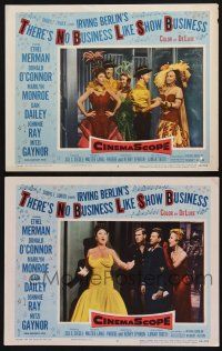 1g987 THERE'S NO BUSINESS LIKE SHOW BUSINESS 2 LCs '54 Marilyn Monroe, Merman, O'Connor, Gaynor!
