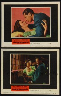 1g991 TOWARD THE UNKNOWN 2 LCs '56 William Holden & Virginia Leith in sci-fi space travel!
