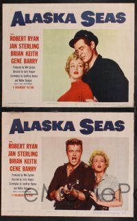 1g026 ALASKA SEAS 8 LCs '54 cool images of Robert Ryan & Brian Keith, sexiest Jan Sterling!