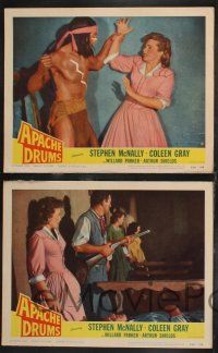 1g038 APACHE DRUMS 8 LCs R56 Val Lewton's last, Stephen McNally & Coleen Gray!