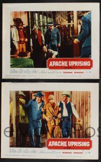 1g590 APACHE UPRISING 6 LCs '66 western cowboy Rory Calhoun, sexiest Corinne Calvet, Lon Chaney Jr.