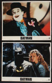 1g527 BATMAN 7 LCs '89 Michael Keaton, Kim Basinger, Jack Nicholson, directed by Tim Burton!
