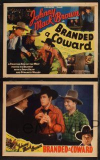 1g072 BRANDED A COWARD 8 LCs '35 western cowboy Johnny Mack Brown, Sam Newfield directed!