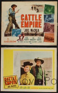 1g089 CATTLE EMPIRE 8 LCs '58 western images of cowboy Joel McCrea, Gloria Talbott, Phyllis Coates!