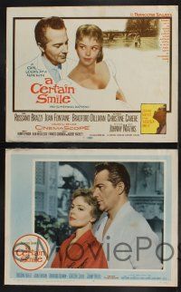1g091 CERTAIN SMILE 8 LCs '58 Joan Fontaine has a love affair with Rossano Brazzi & 19 year-old boy