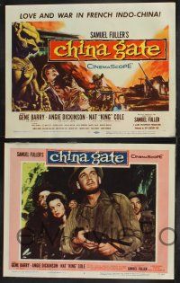 1g096 CHINA GATE 8 LCs '57 Samuel Fuller, Angie Dickinson, Gene Barry & Nat King Cole!