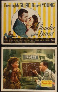 1g099 CLAUDIA & DAVID 8 LCs '46 Mary Astor, Dorothy McGuire & Robert Young!
