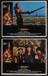 1g101 CONAN THE BARBARIAN 8 LCs '82 Arnold Schwarzenegger & sexy Sandahl Bergman, John Milius