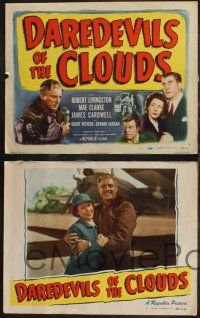 1g113 DAREDEVILS OF THE CLOUDS 8 LCs '48 Robert Livingston, Mae Clarke, cool airplanes!