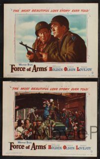 1g168 FORCE OF ARMS 8 LCs '51 William Holden & Nancy Olson met under fire & their love flamed!