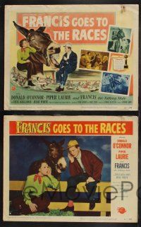 1g173 FRANCIS GOES TO THE RACES 8 LCs '51 Donald O'Connor & talking mule, horse racing!