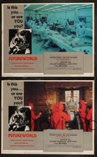 1g178 FUTUREWORLD 8 LCs '76 Peter Fonda, Blythe Danner, Yul Brynner, cool futuristic sci-fi images!