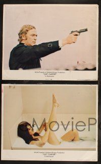 1g183 GET CARTER 8 LCs '71 great images of Michael Caine in action, sexy Britt Ekland!
