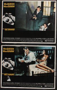 1g539 GETAWAY 7 LCs '72 Steve McQueen, Ali MacGraw, directed by Sam Peckinpah!