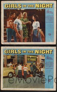 1g541 GIRLS IN THE NIGHT 7 LCs '53 Joyce Holden, Harvey Lembeck, Glenda Farrell!