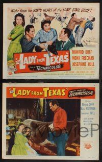 1g261 LADY FROM TEXAS 8 LCs '51 Howard Duff, Mona Freeman, Josephine Hull