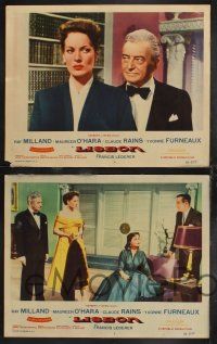 1g551 LISBON 7 LCs '56 Ray Milland & Maureen O'Hara in the city of intrigue & murder!