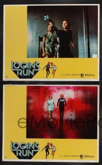 1g278 LOGAN'S RUN 8 LCs '76 Michael York & Jenny Agutter, directed by Michael Anderson!