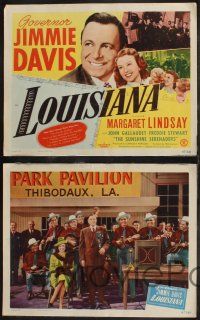 1g283 LOUISIANA 8 LCs '47 Governor Jimmie Davis & pretty Margaret Lindsay!