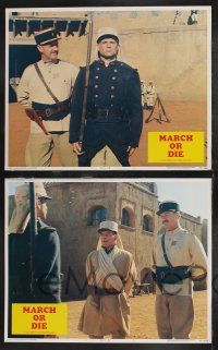 1g296 MARCH OR DIE 8 LCs '76 Gene Hackman, Catherine Deneuve, Terence Hill!