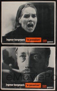 1g355 PASSION 8 LCs '70 Ingmar Bergman's En Passion, Max Von Sydow, terrified Liv Ullmann!