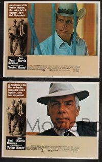 1g363 POCKET MONEY 8 LCs '72 great cowboy western images of Paul Newman & Lee Marvin!