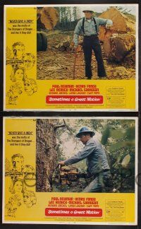 1g578 SOMETIMES A GREAT NOTION 7 LCs '71 Paul Newman, Henry Fonda, Lee Remick, Michael Sarrazin!