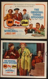 1g432 STOP LOOK & LAUGH 8 LCs '60 wild images of Three Stooges, Larry, Moe & Curly!