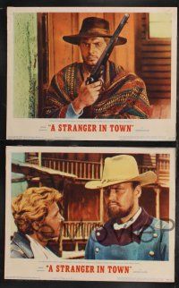 1g436 STRANGER IN TOWN 8 LCs '68 Luigi Vanzi spaghetti western, Tony Anthony, Frank Wolff!