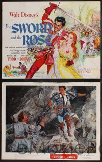 1g443 SWORD & THE ROSE 8 LCs '53 Disney, Glynis Johns in remake of When Knighthood was in Flower!