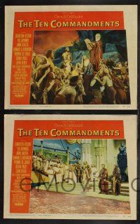 1g450 TEN COMMANDMENTS 8 LCs '56 Cecil B. DeMille classic starring Charlton Heston & Yul Brynner!