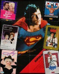 1h121 LOT OF 7 FOLDED TV POSTERS FROM HBO '80s Superman II, Dolly Parton, Rocky III & more!