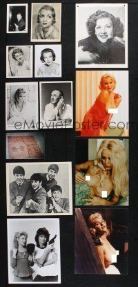 1h222 LOT OF 24 COLOR AND BLACK & WHITE PHOTO AND REPRO STILLS '50s-90s Beatles, nudes & more!