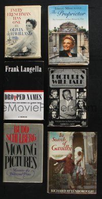 1h037 LOT OF 6 HARDCOVER BOOKS WRITTEN BY MOVIE CELEBRITIES '60s-10s De Havilland, Merchant+more!